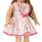 American Girl Truly Me 18-inch Doll Floral Fashion Outfit with Ruffled Bodice, Ribbon, Socks, and Boots, for Ages 6+