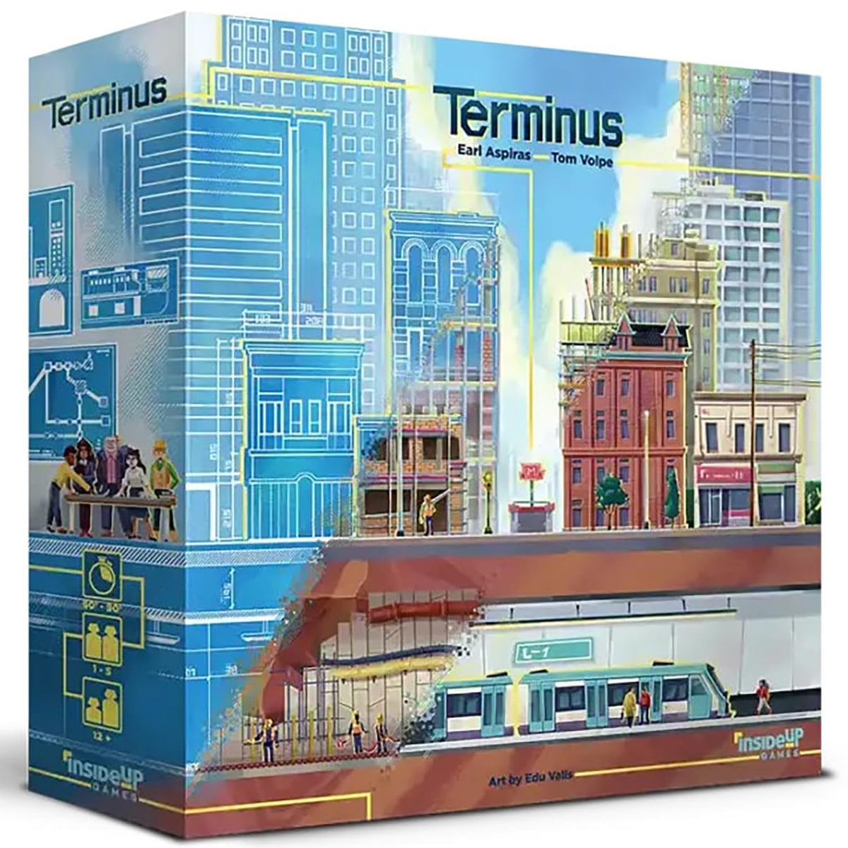 Inside Up Games: Terminus - City Subway Line Building Board Game, Resource Management, Marketplace Economy, Rondel Action Loop, Ages 14, 1-5 Players