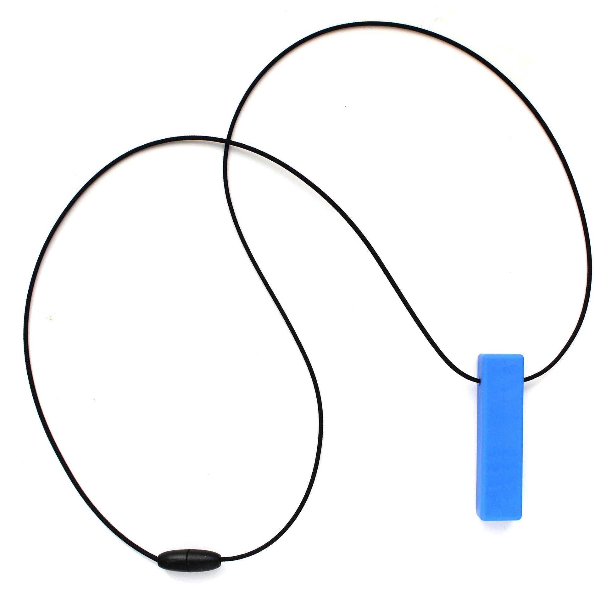 Chew Jewelry Brick Stick XXT Sensory Chew Necklace by ARK (Extra Extra Tough, Blue, Smooth)