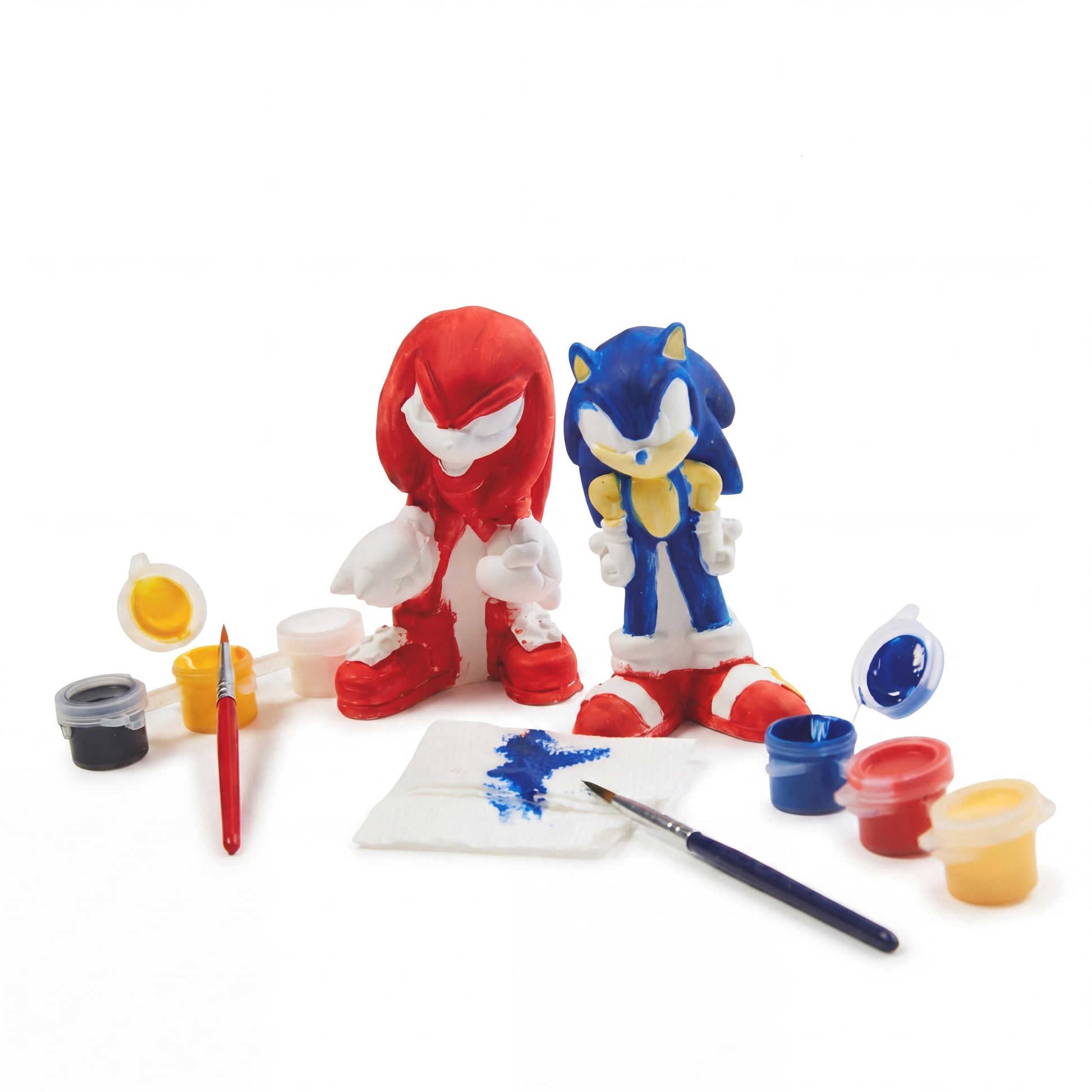 Sonic the Hedgehog Paint Your Own Figurines Craft Kit with Sonic & Knuckles