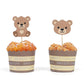 Beary First Birthday Cupcake Toppers,Bear 1st Birthday Decorations