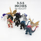 JAYKENIXO 10 Pack Monster Action Figures Set - Dragon, Scar, Kong & Kaiju Creature Toys with Movable Joints, Collectible Battle Figures for Kids