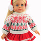 Merry Christmas Sweater Skirt Set Outfit for 18-Inch Dolls | Premium Quality & Trendy Design | Dolls Clothes | Outfit Fashions for Dolls for Popular