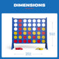 EastPoint Oversized Connect 4 Game - Oversized Edition, Blue, 42-Count Discs - Giant Connect 4 for Lawn & Yard Play - Board Games for Kids & Adults
