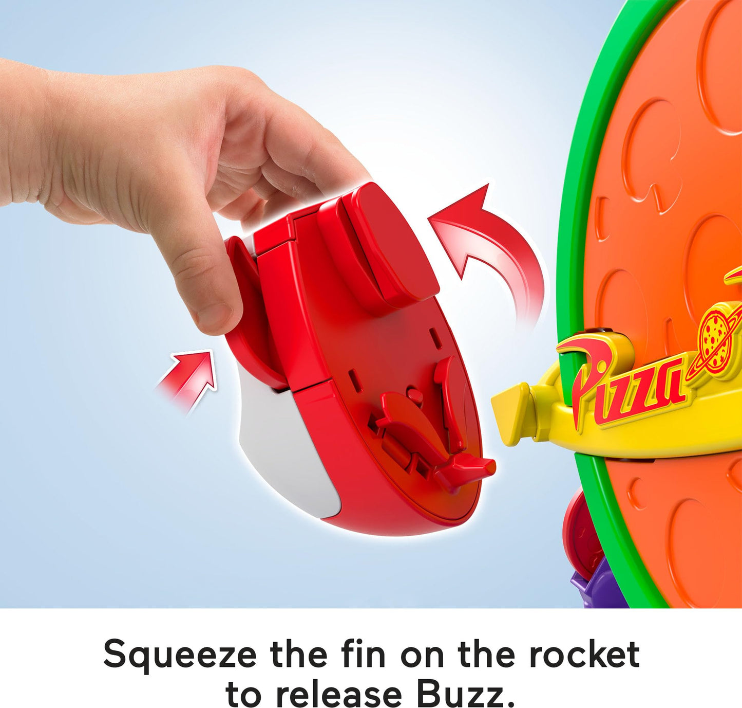 Fisher-Price Imaginext Disney and Pixar Toy Story Pizza Planet Playset with 3-inch Buzz Lightyear & Alien Friend Action Figures, Toy Rocket