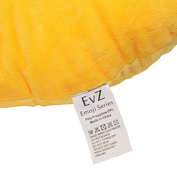 EvZ Official Certified Throwing Kiss Plush Pillow - 32cm Large Soft Winking Face Emoticon Cushion with Red Heart - Cute Romantic Decorative Stuffed