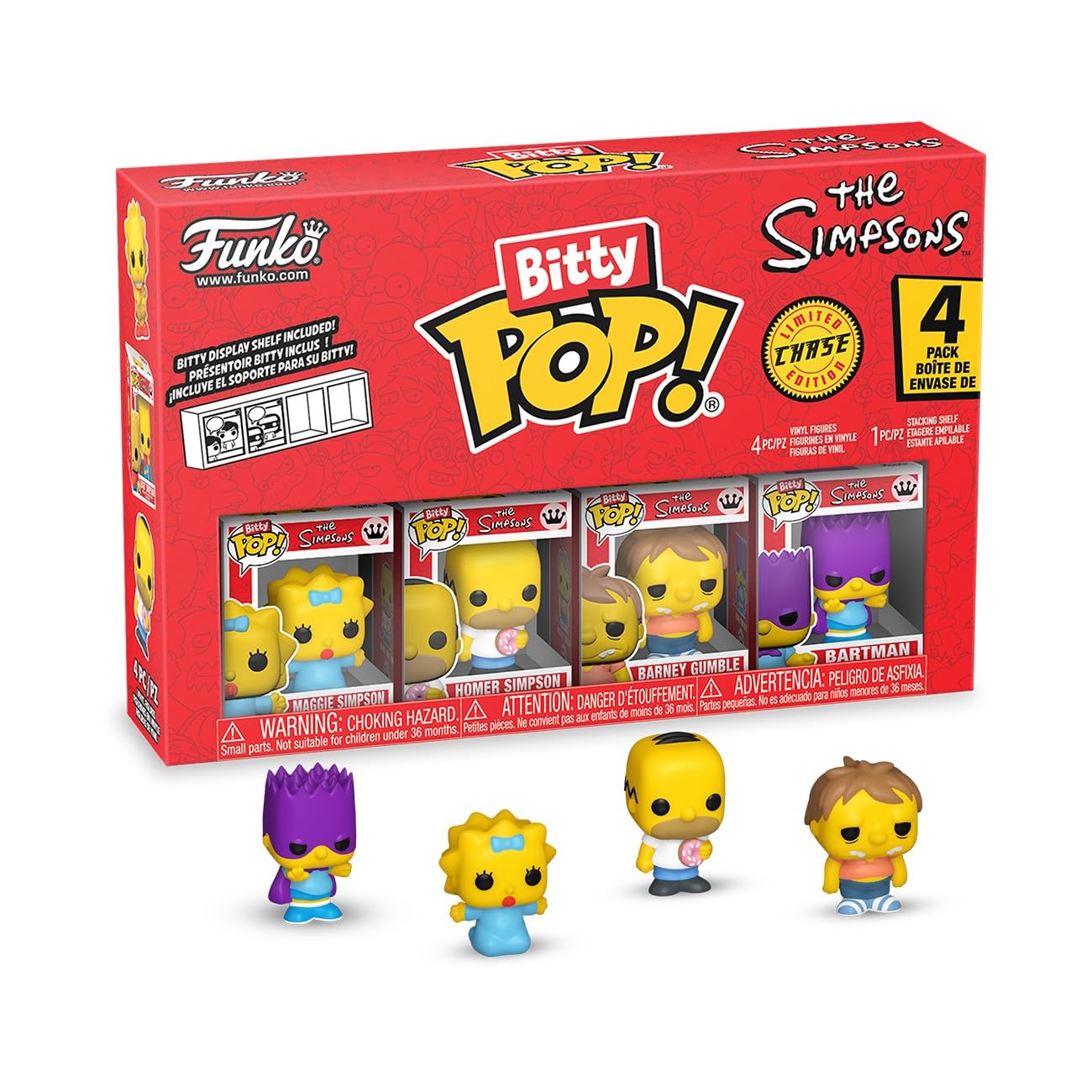 Funko Bitty POP! 4 Pack: The Simpsons - Maggie, Homer (1 in 6 Chase Chance)