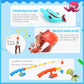 FIVEDAOGANG Magnetic Fishing Game 45 PC Ocean Sea Floating Fish Colorful Animals with Net Portable Storage Bag | Kiddie Pool Bathtub Game for Age 3 4