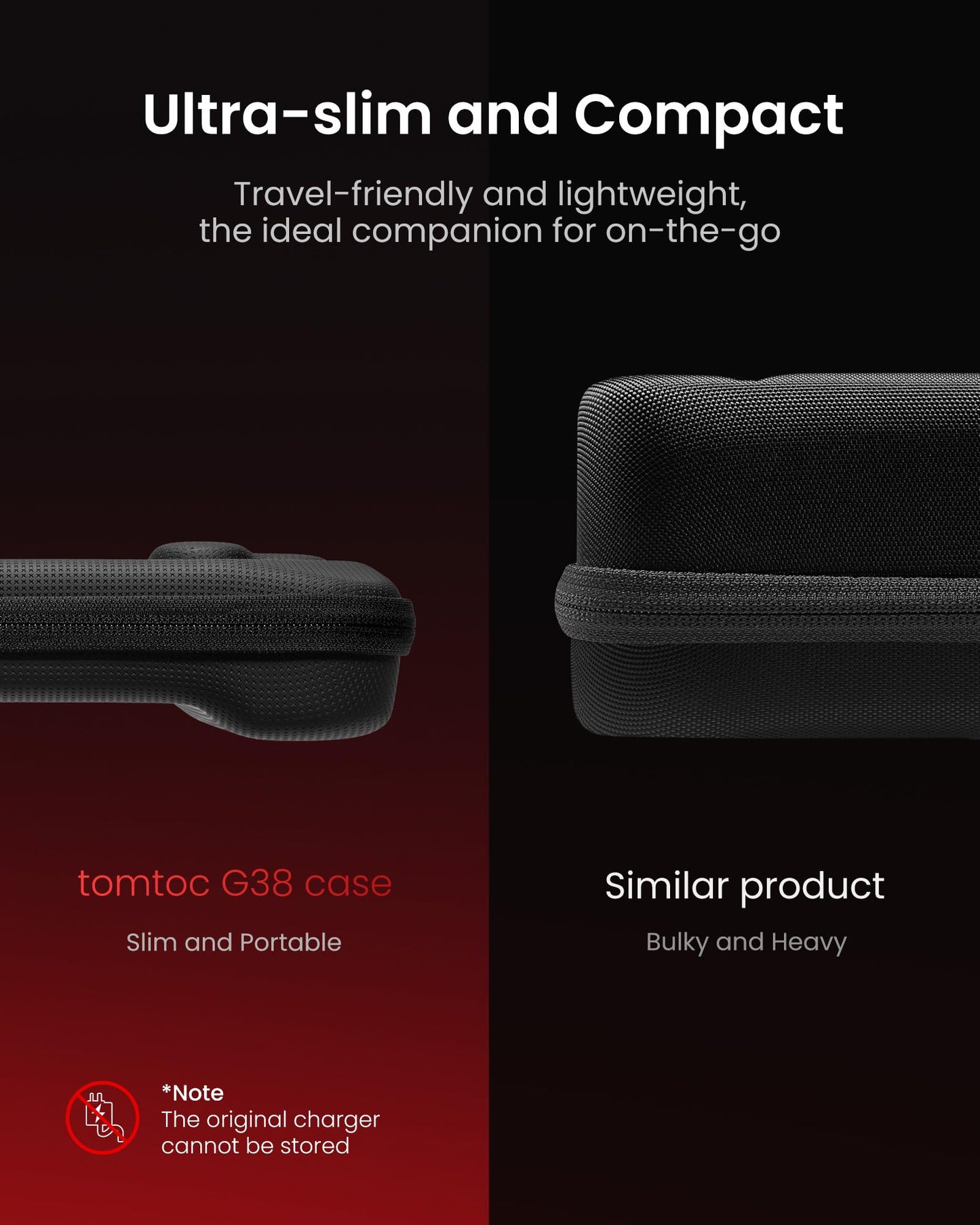 tomtoc Carrying Case Compatible with Steam Deck/OLED, Protective case, Hard Portable Travel Carrying bag for Steam Deck Console, Shockproof, Travel