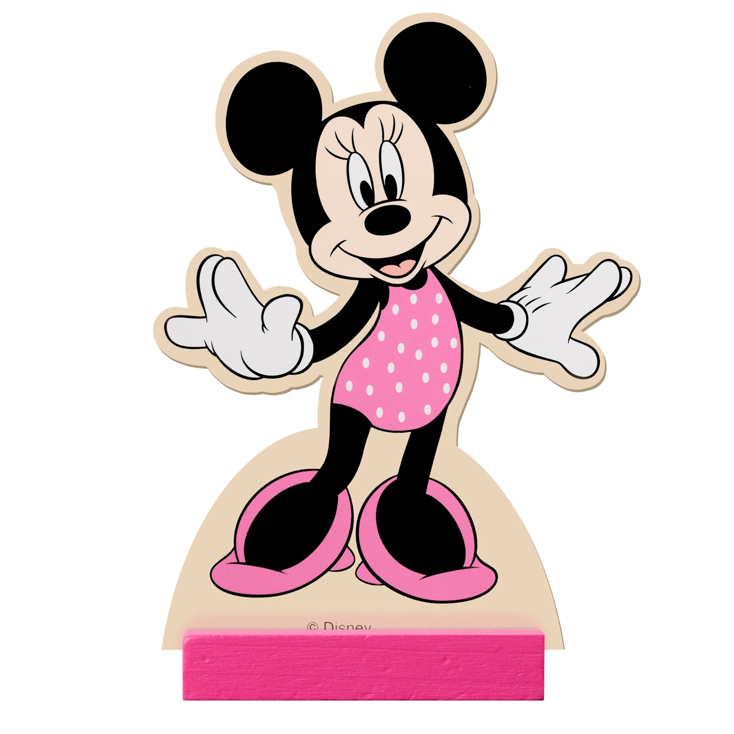Just Play Disney Junior Minnie Mouse Magnetic Wooden Dress-Up Set, Doll Figure and Magnetic Accessories, 53-Pieces