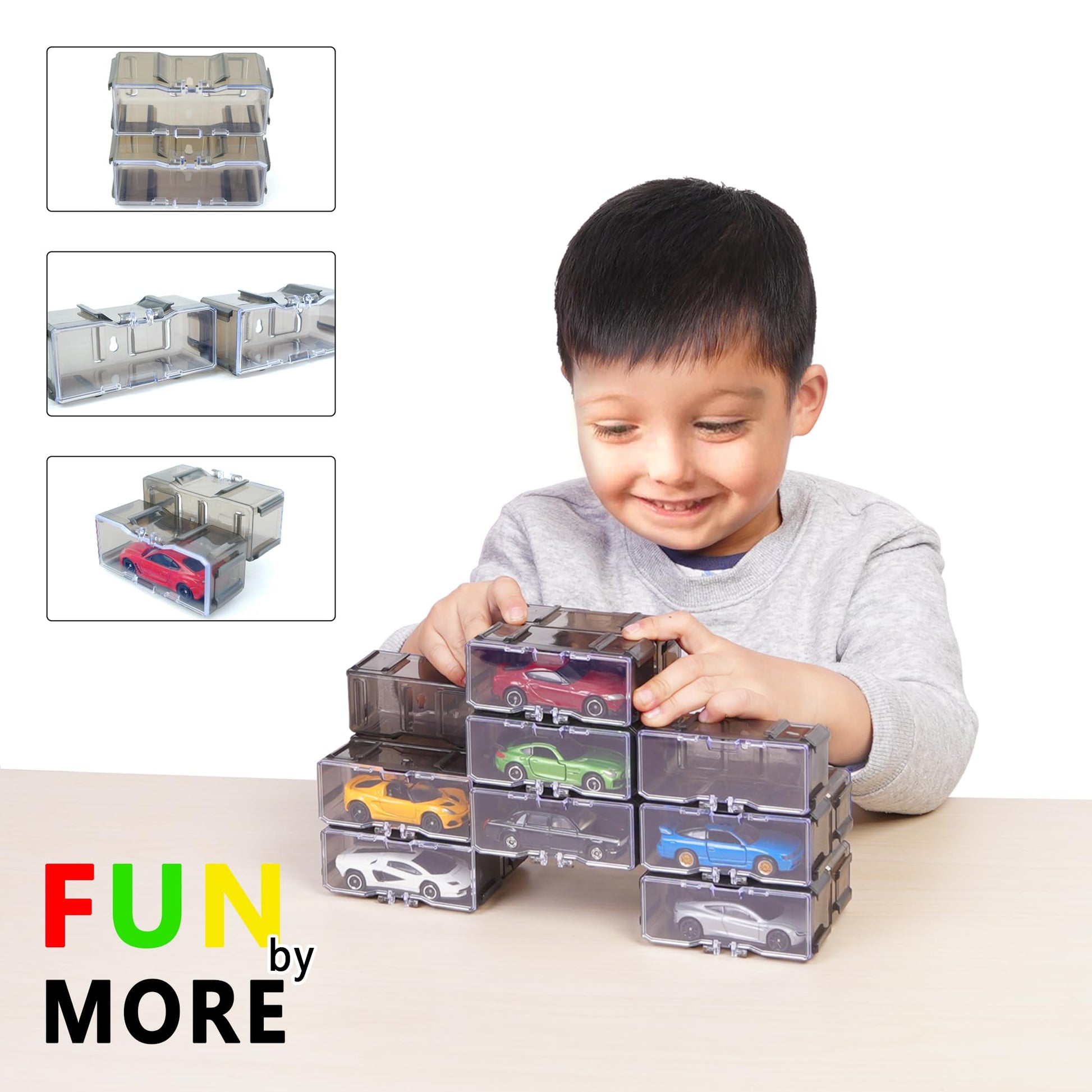 Toys Organizer Storage Case for Hot Wheels Car, for Matchbox Cars, for Mini Cars,1/64 Scale Hot Toy Wheels Display Case Holds 10/40 Cars?Interlocking