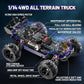Cirmine RC Cars 1:14 All Terrain Off-Road RC Truck, 4WD Fast Remote Control Car 40+ KPH, 4X4 Waterproof RC Vehicle with 2 Rechargeable 1300 mAh