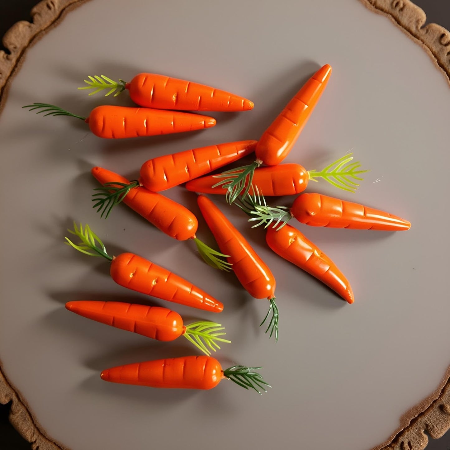 10Pcs Miniature Carrot Models, Artificial Vegetables for Mini Kitchen Decoration, Party Supplies