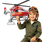 Ximoeo Helicopter Toys for Kids 3-5 with Light Up Sounds Large Fire Helicopter Police Toys Rescue Vehicles Toys Airplane for Toddler Boy Toys Birthday