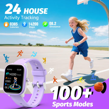 Kids Wach for Girls Boys 6-15 Year Old - Smart Watch for Kids 1.8" Fitness Tracker,No Phone needed,Pedometer Sleep Monitor Heart Rate