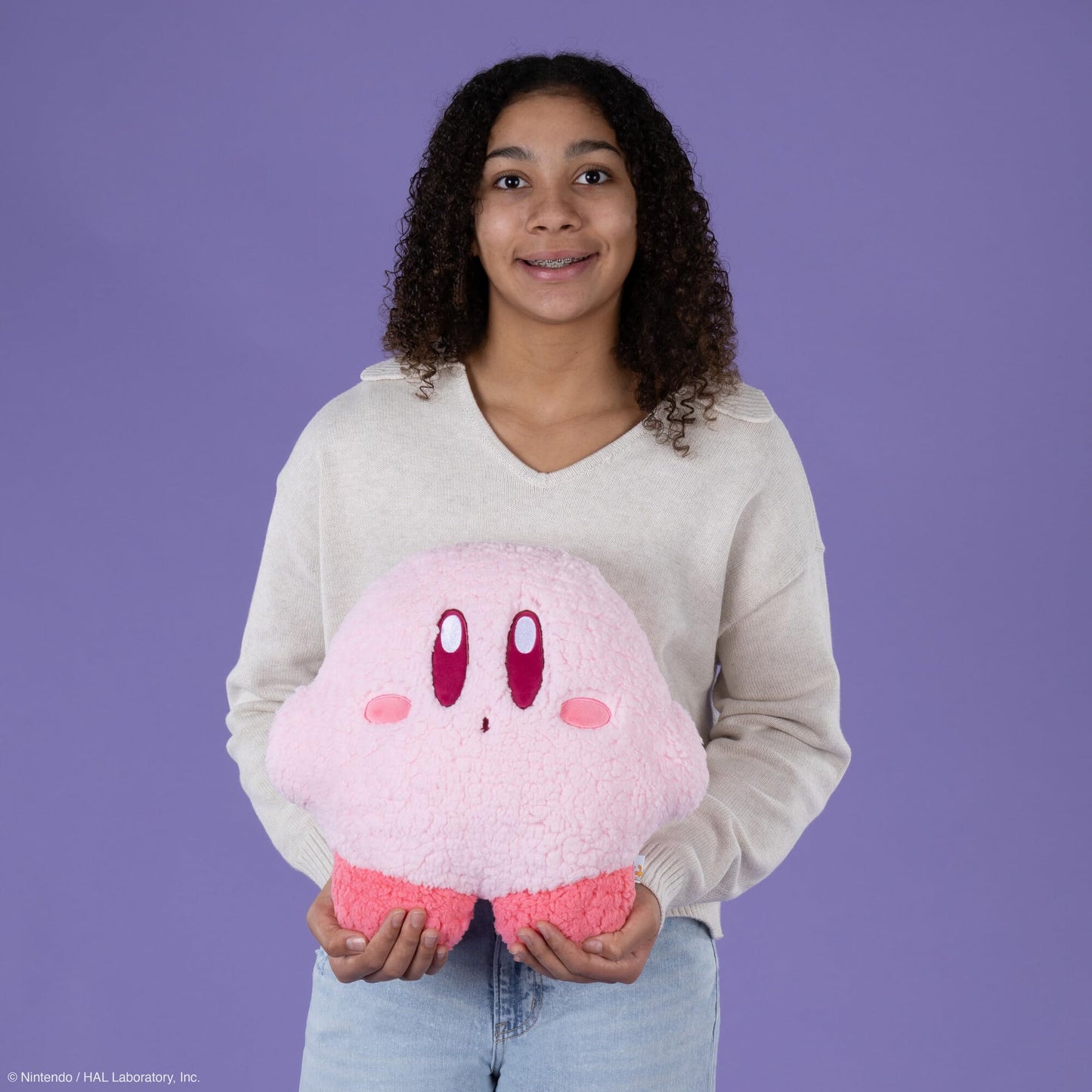 Tomy Mofulatto Kirby Plush - Flat Kirby Plush Figure with Fluffy Texture - Officially Licensed Collectibles and Gamer Decor - Video Game Gifts for Him