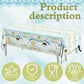 Gupesxu First Communion Decorations-3pcs Blue Mi Primera Comunion Tablecloth Baptism Table Covers for Boy Newborn Baby Shower Table Cloth for First