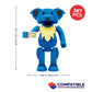 Brickcraft Grateful Dead Stealie Blue Dancing Bear Building Brick Kit, 387 Pieces, Fully Posable Figure with Brick Concert Ticket, Ages 8+, Officially