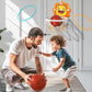 Kids Indoor Basketball Hoop Set with Scoreboard - Portable Height Adjustable Suction Cup Basketball Hoop for Door & Wall with 2 Balls - Toys