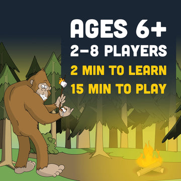 Camping with Sasquatch by Big Discoveries - A 128-Count Family Card Game with a Roar! | Fun Rummy Meets Slapjack Card Games for Kids, Teens, Adults