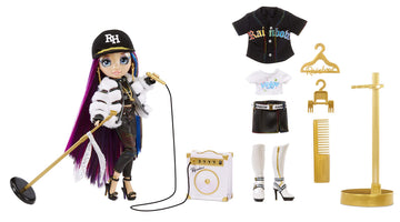 Rainbow High Rockstar Lyric Lucas Rainbow Model Doll and Playset with 2 Matching Outfits, 1 Musical Instrument & Doll Accessories, for Children from 6