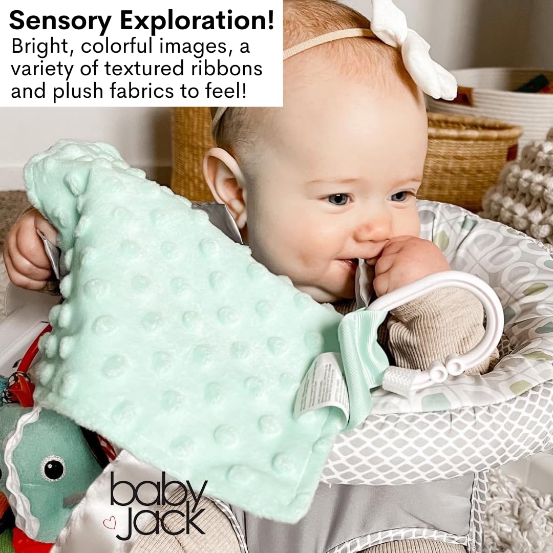 Baby Jack & Co. for This Child I Have Prayed Bible Verse Prayer Biblical Baptism Sensory Crinkle Tag Toy, Security & Teething Soothing Learning Lovey