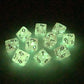 Borealis Pink/Silver Luminary Set of Ten d10s