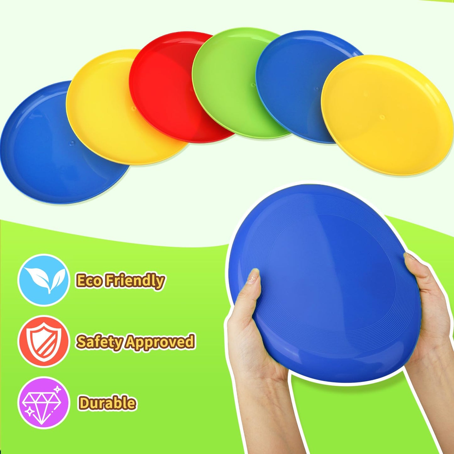 Sand Beach Toys, Jumbo 8" Flying Disc Toys For Kids Adults, Sport Yard Disc Toy For Outdoor Beach Accessories Backyard, Lawn, Park, Flying Ring Gift