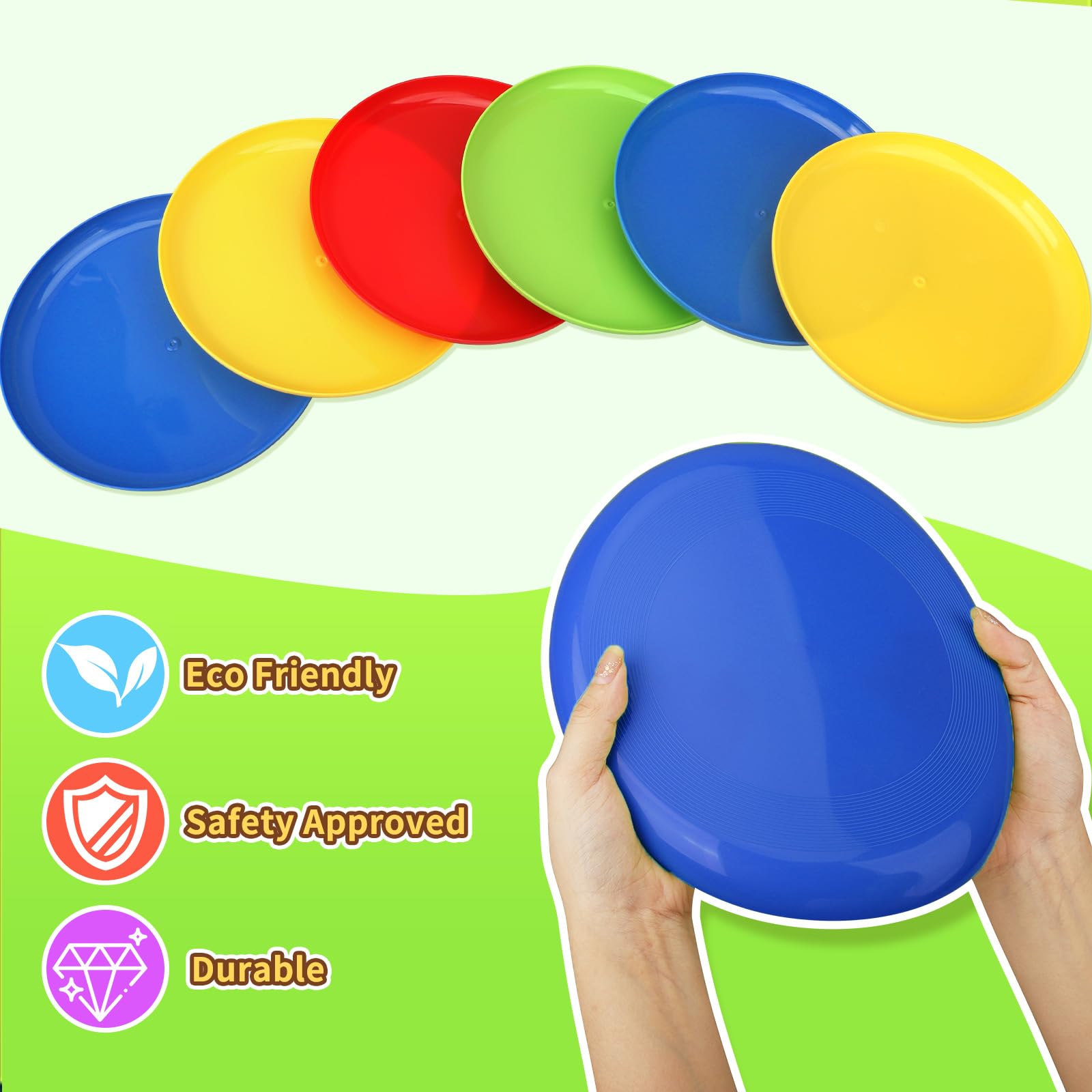 Sand Beach Toys, Jumbo 8" Flying Disc Toys For Kids Adults, Sport Yard Disc Toy For Outdoor Beach Accessories Backyard, Lawn, Park, Flying Ring Gift