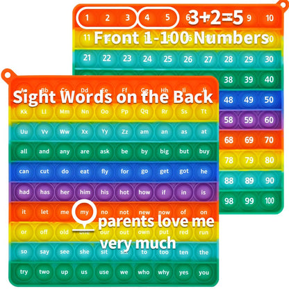 HUAZHENQI-GH Sight Word A-Z Alphabet 1-100 Numbers Toy, is an Early Reading and Numbers Enlightenment Play Toy, Suitable for Home and Classroom,Making