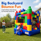 Wonder Dome Kids 13x13 Building Block Bounce House with Basketball Hoop