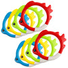 Carykon 8 Pieces of 4 Colors Diving Fish Ring Swimming Pool Toy Diving Retrieve Diving Training Practice Sea Fish Ring Throwing Game