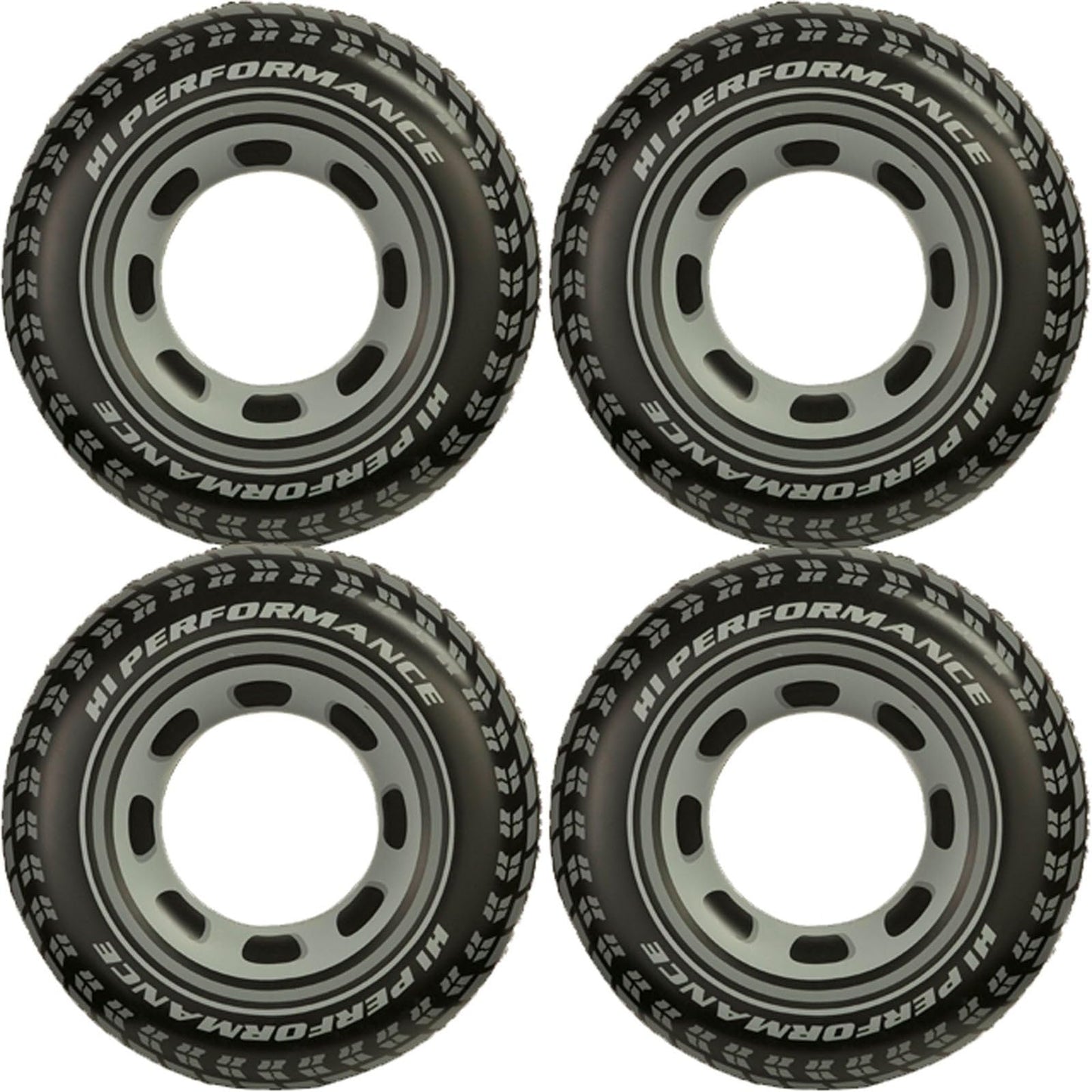 Intex Inflatable 36" Giant Tire Tubes for Swimming Pool/Lake/Ocean (4 Pack)
