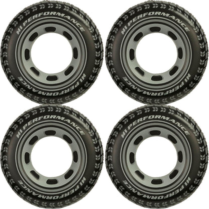 Intex Inflatable 36" Giant Tire Tubes for Swimming Pool/Lake/Ocean (4 Pack)