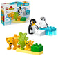 LEGO DUPLO Town Wild Animal Families Penguins & Lions Building Toy Playset - Preschool Learning & Educational Animal Toy for Toddlers, Boys and Girls
