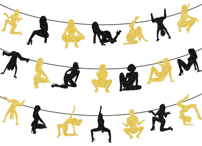 Bachelor Party Decorations Twerk Banner Garland Funny Adult Birthday Party Decorations for Men Funny Birthday Banner