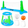 JOYIN Inflatable Volleyball Net & Basketball Hoops Pool Float Set; Balls Included for Kids and Adults, Summer Pool Game, Floaties, Volleyball Court