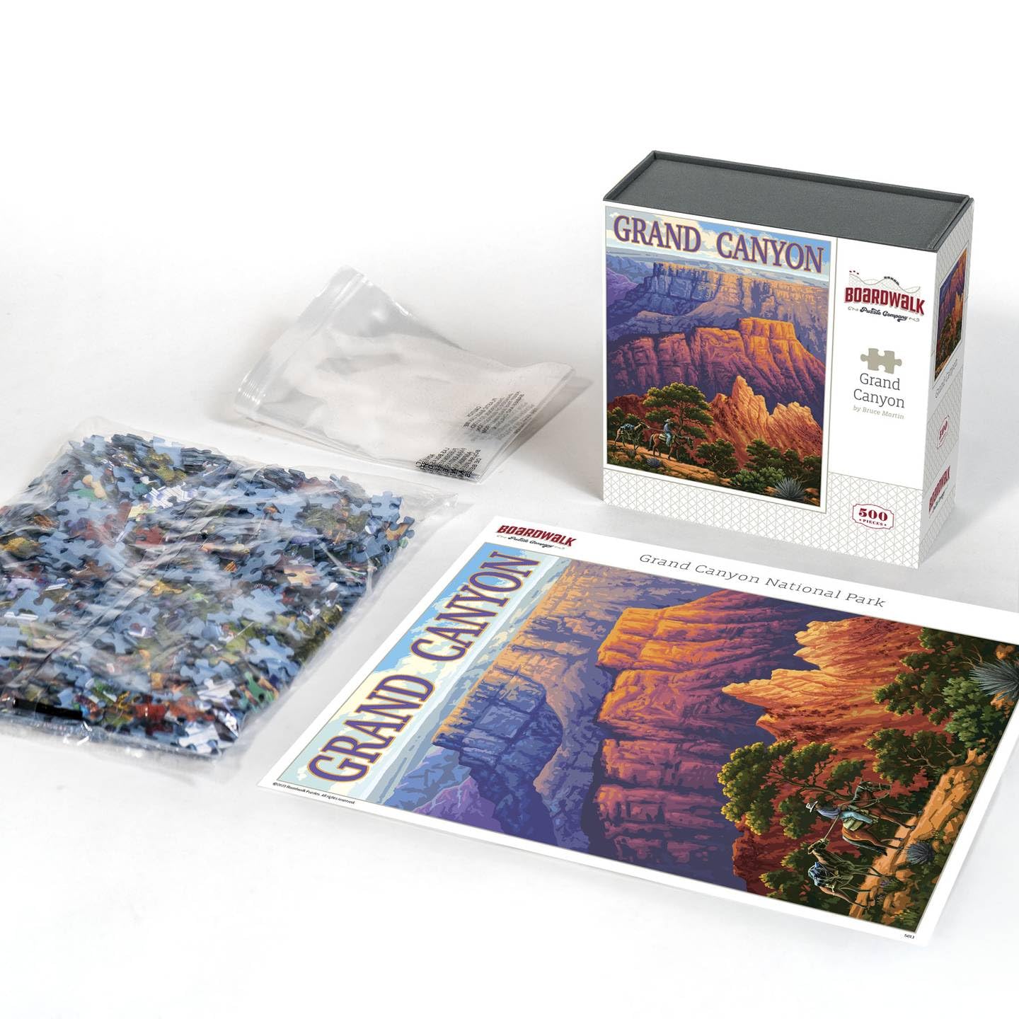 Boardwalk Grand Canyon 500 Piece Jigsaw Puzzle Red Rock Scenic Arizona Puzzles with Premium Box, Gift for Adults and Family 16"x20"