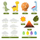 Clay Dinosaur Cake Toppers Dinosaur Egg Volcano Cake Decorations for Boy Girl Kid Dinosaur Theme Birthday