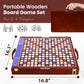Deluxe Wooden Crossword Board Game with Rotating Board, Foldable & Portable Design, Large-Sized Board, Built-in Storage, for 2-4 Players, Includes
