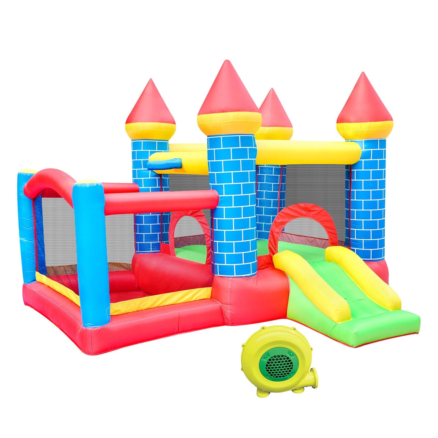 Doctor Dolphin Inflatable Bounce House, Toddle Bounce House with Slide, Inflatable Bouncy House with Blower, Bouncy Castle with Ball Shooting