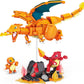 MEGA Pokémon Action Figure Building Toys for Kids, Charmander Evolution Set with 313 Pieces, 3 Poseable Characters, Charmeleon and Charizard