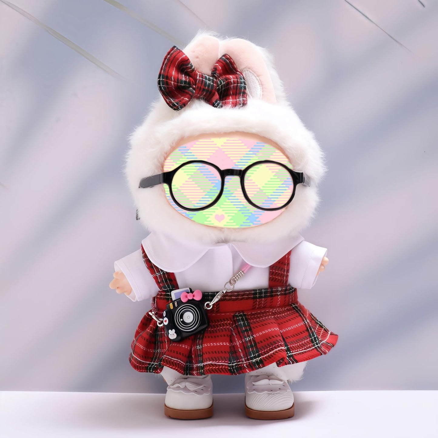 Clothes for Dolls Lu bubu Accessories, Kawaii Outfit Skirt Set 6 Pieces Suitable for 17cm Doll, Stylish Doll Clothing Set Replacement Blue (No Doll)