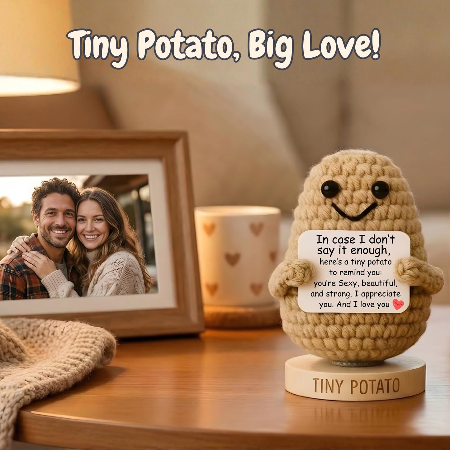 Romantic Gift for Women - Tiny Potato Crochet W/ 30 Cards for Her | Birthday Gift for Wife, Girlfriend, Anniversary Present Idea for Wife from
