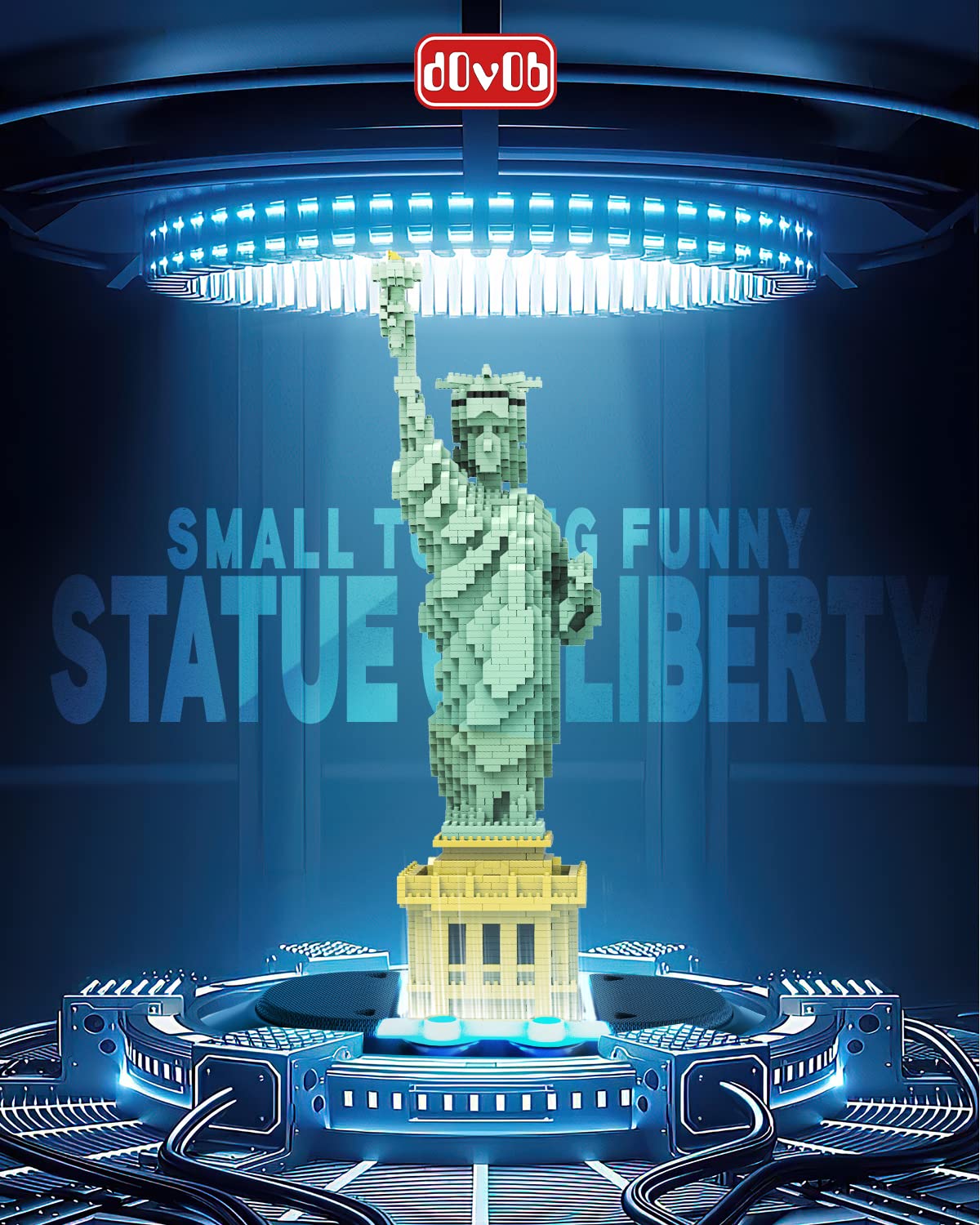 dOvOb Statue of Liberty Micro Mini Blocks Building Set (2510PCS) - Architectural Model Toys