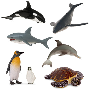 Terra by Battat Sea Life Animals, Ocean Animal Figures Set, 6-Piece Set