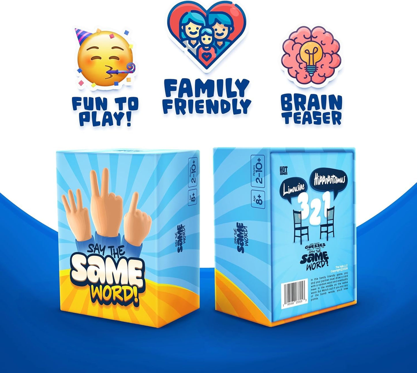 Say The Same Word Fast-Paced Party 120 Word Card Game for Families, Couples & Friends-Fun, Easy-to-Learn Games for Boredom, Game Night, Social