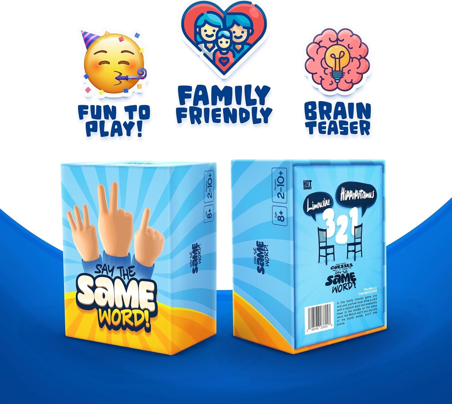 Say The Same Word Fast-Paced Party 120 Word Card Game for Families, Couples & Friends-Fun, Easy-to-Learn Games for Boredom, Game Night, Social