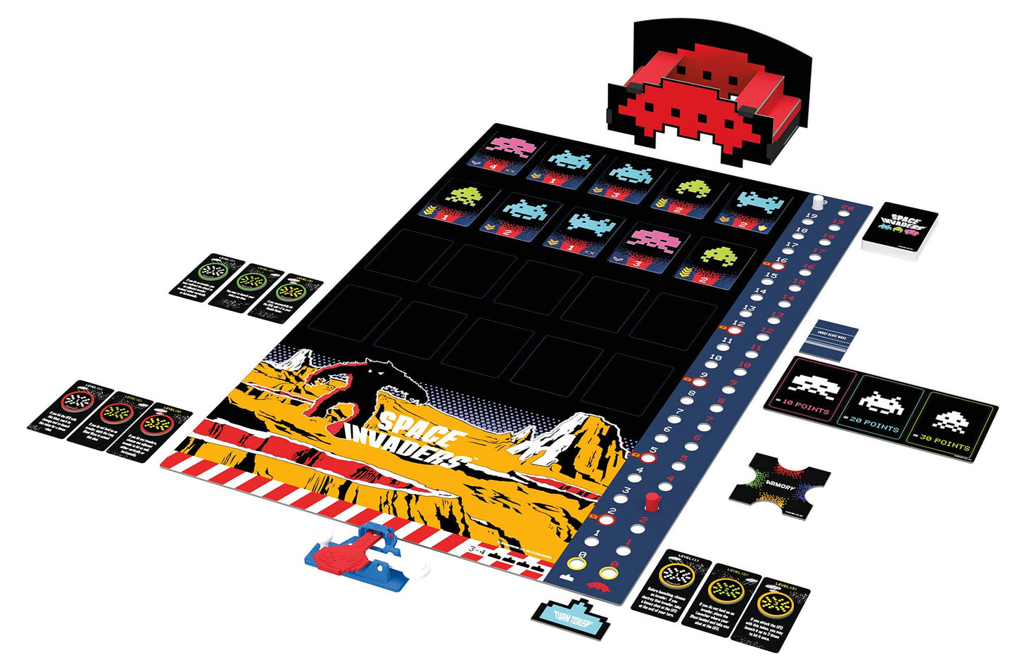 Buffalo Games - Space Invaders Game - Dexterity Launch Game - Great for Game Night - Cooperative Gameplay - Based on Video Game