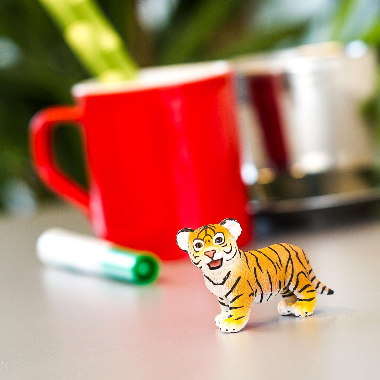 Safari Ltd. Bengal Tiger Cub Figurine - Lifelike 2.6" Hand-Painted Wildlife Figure - Educational Toy for Boys, Girls & Kids Ages 1+